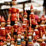 display of wooden pinocchio toys