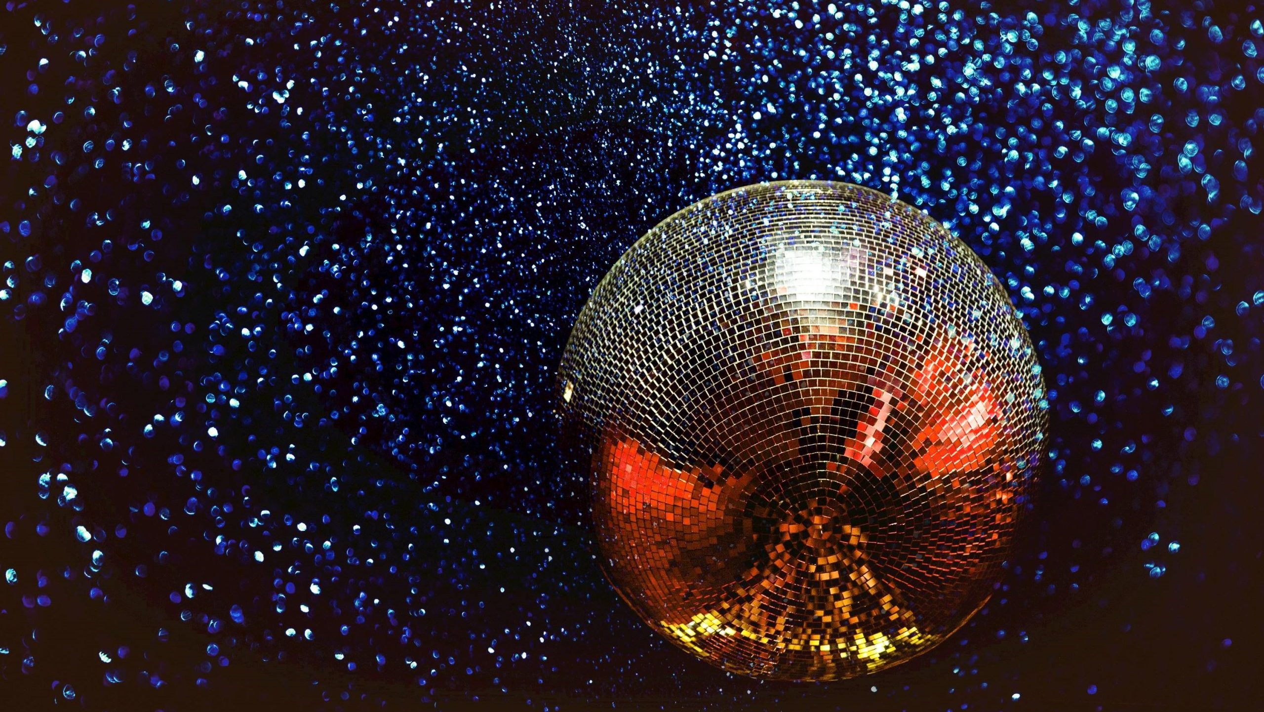 Disco Ball and glitter for Drag Night header
